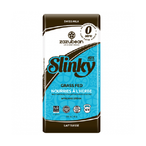 Zazubean Slinky 49% Cacao Grass Fed Milk Chocolate Style with Stevia