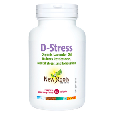 New Roots Herbal D-Stress 60 Softgels