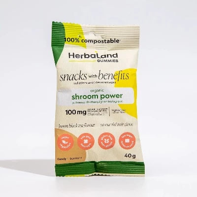 Herbaland's Vegan Shroom Power Snacks with Benefits Gummy 40 G