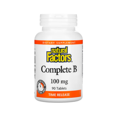 Natural Factors Complete B, 100 mg, 90 Tablets
