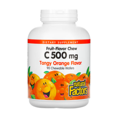 Natural Factors Tangy Orange 90 Chewable Wafers