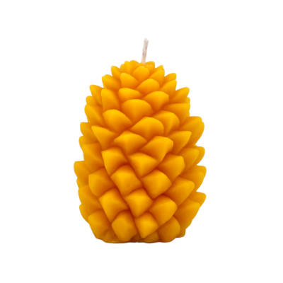 Honey Candles' Natural Beeswax Ponderosa Pine Cone Candle
