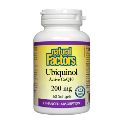 Natural Factors Ubiquinol CoQ10 200mg 60 Softgels