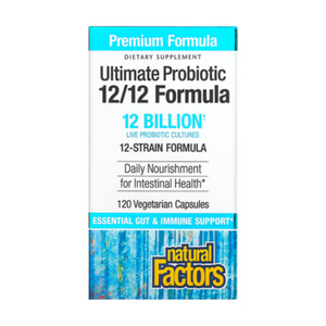 Natural Factors Ultimate Probiotic 12 Billion CFU, 120 Vegetarian Capsules