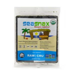 Seasnax Seaweed Snack Sheet Raw, 10 Each