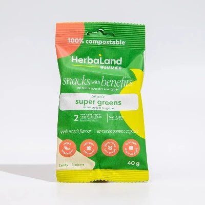 Herbaland Vegan Super Greens Snacks with Benefits Gummy 40 G