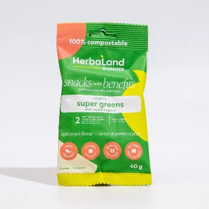 Herbaland Vegan Super Greens Snacks with Benefits Gummy 40 G