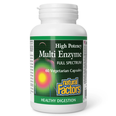 Natural Factors Multi Enzymes High Potency 60 Vegatarian Capsules