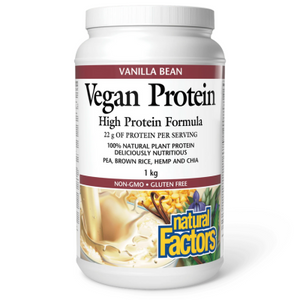 Natural Factors Vanilla Bean Vegan Protein 1kg