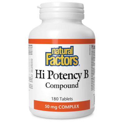 Natural Factors Hi Potency B Compound 50 Mg 180 Tablets – Sweet Cherubim