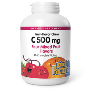 Natural Factors Vitamin C Mixed Flavour 500MG 90 Chewable