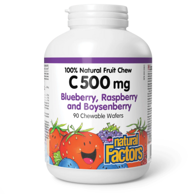 Natural Factors  Mixed Berry Vitamin C 500MG 90 Chewables