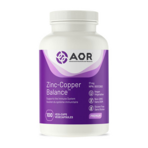 AOR Zinc Copper Balance, 17mg, 100 Veg Caps