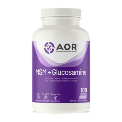 AOR MSM + GLUCOSAMINE, 100 Caps