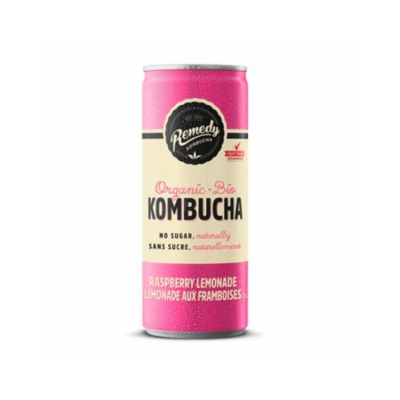 Remedy Organic Raspberry Lemonade Kombucha Can
