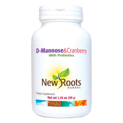 New Roots Herbal D-Mannose & Cranberry with Probiotics, 50 Gram