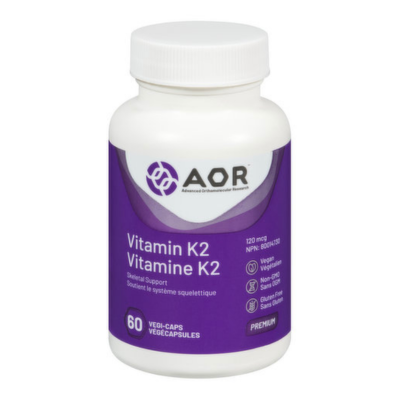 AOR Vegan Vitamin K2, 120mcg 60 Veg Caps