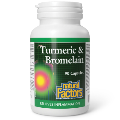 Natural Factors Turmeric Bromelain 90 Capsules