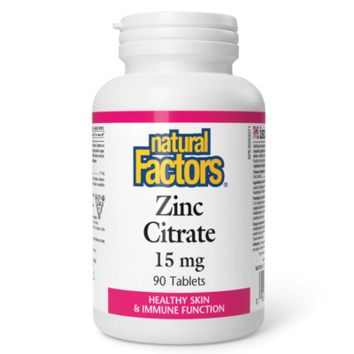 Natural Factors Zinc Citrate 90 Tablets