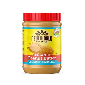 New World Foods Organic Peanut Butter Crunchy/Unsalted
